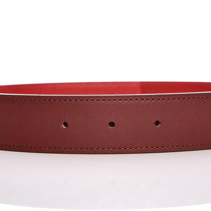 Hermes Epsom Swift 32mm Belt Strap 85 Rouge Casaque Rouge H 4 of 4