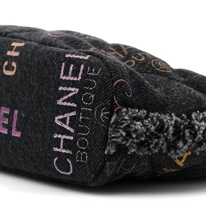 Chanel Denim Quilted Mood Small Bucket With Chain Black Multicolor 9 of 10