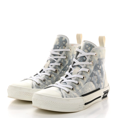 Christian Dior Technical Canvas Oblique Pixel Mens B23 High Top Sneakers 42 Beige Blue 3 of 10