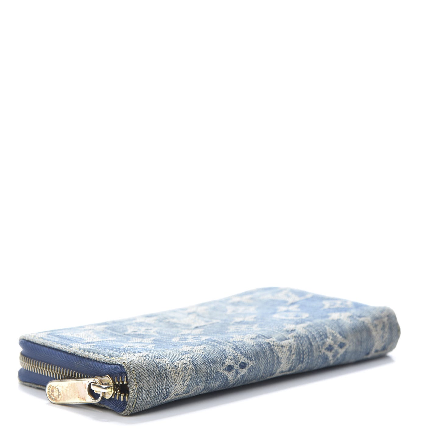 Monogram Denim Zippy Wallet Blue