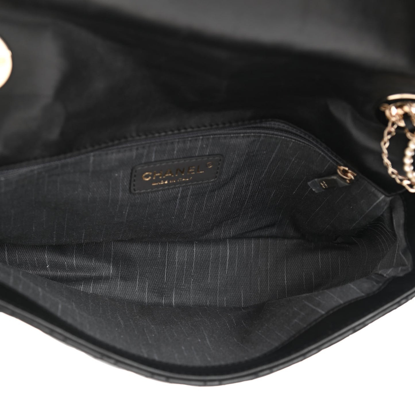 Lambskin Quilted Medium Westminster Pearl Flap Black