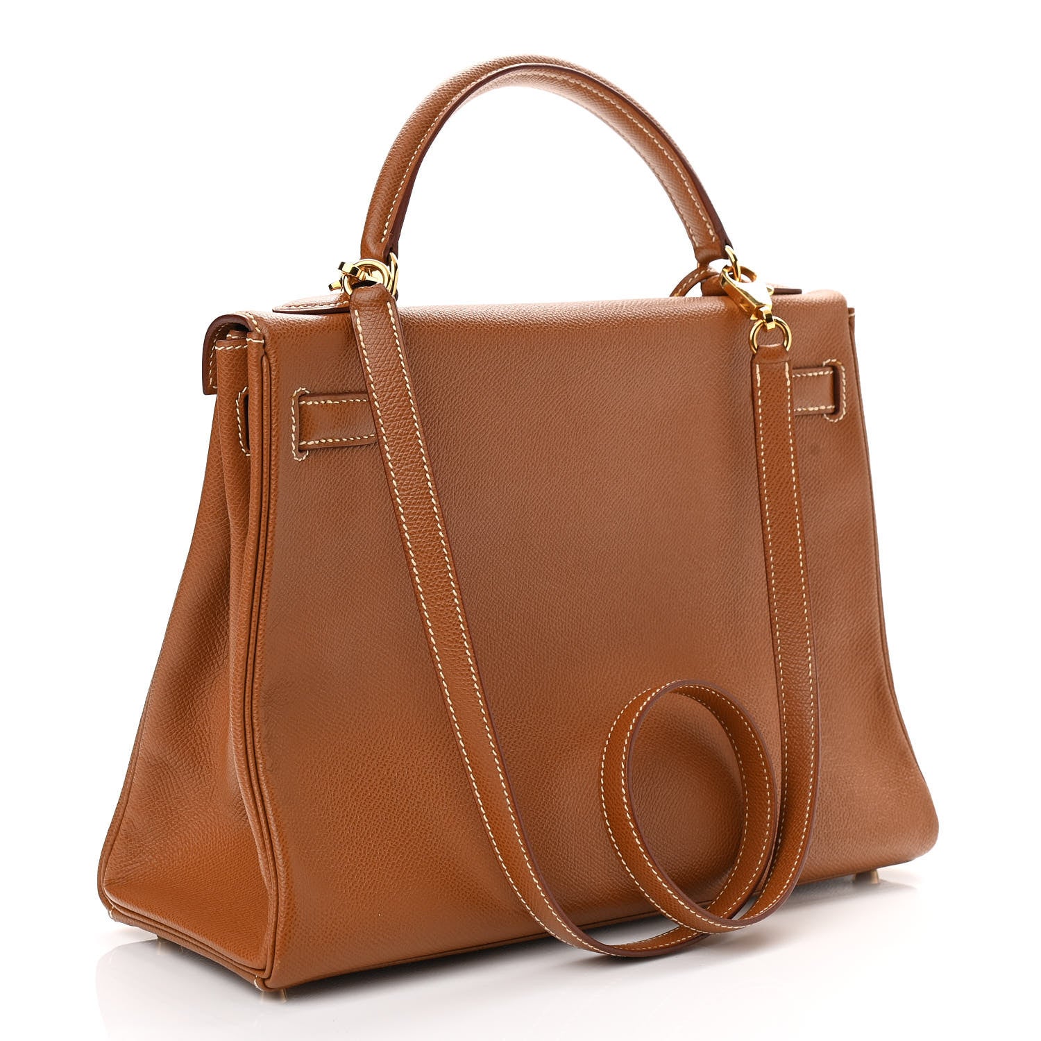 Hermes Courchevel Kelly Retourne 32 Gold 3 of 12