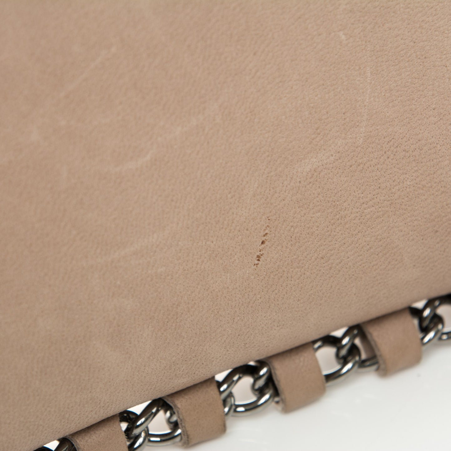 Lambskin Chain Flap Taupe