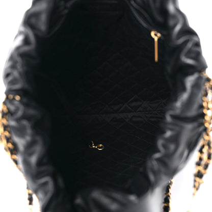 Chanel Shiny Calfskin Quilted Chanel 22 Backpack Black 4 of 10