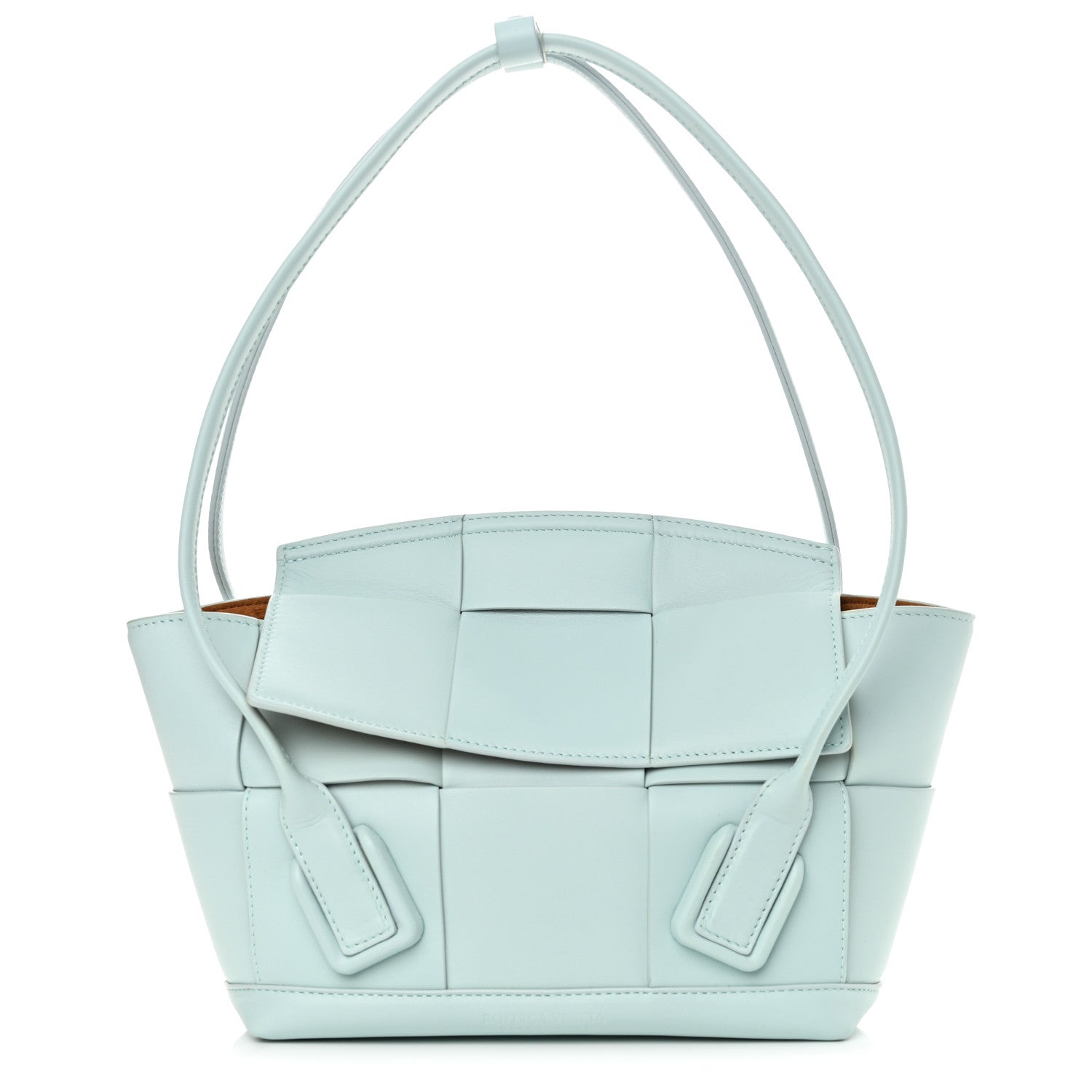 Bottega Veneta French Calfskin Maxi Intrecciato Small Arco Pale Blue 1 of 11