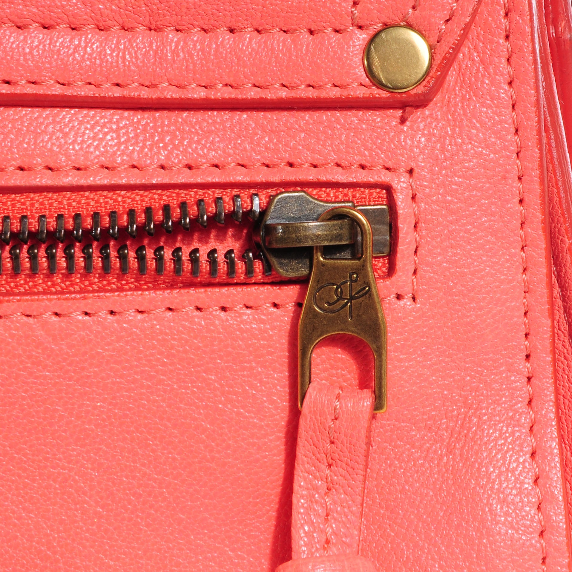 Proenza Schouler Leather PS1 Pouch Messenger Bag Neon Coral 8 of 13