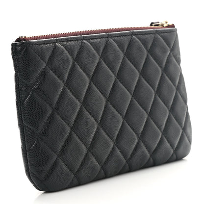 Chanel Caviar Quilted Cosmetic Case Black 3 of 8