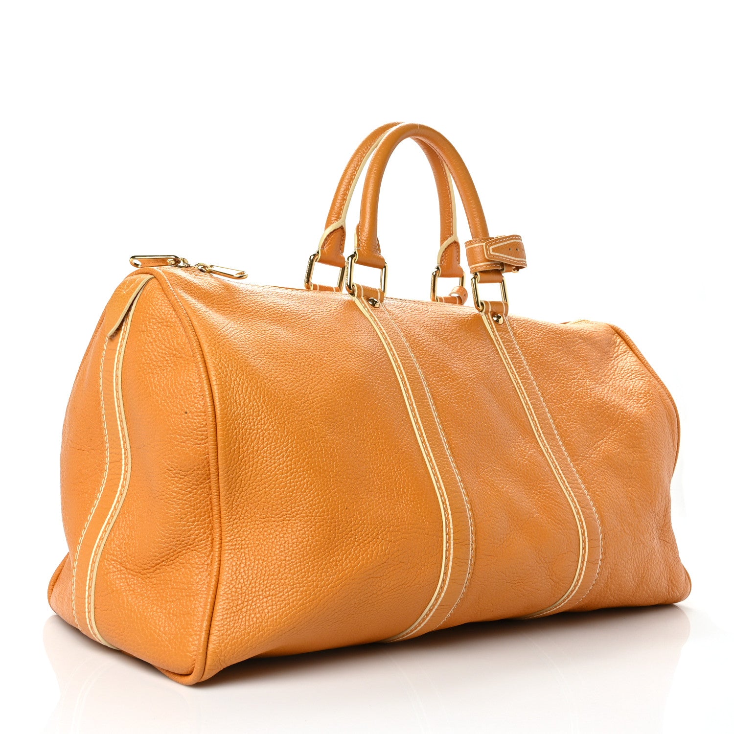 Louis Vuitton Tobago Calfskin Keepall 50 Yellow 3 of 12