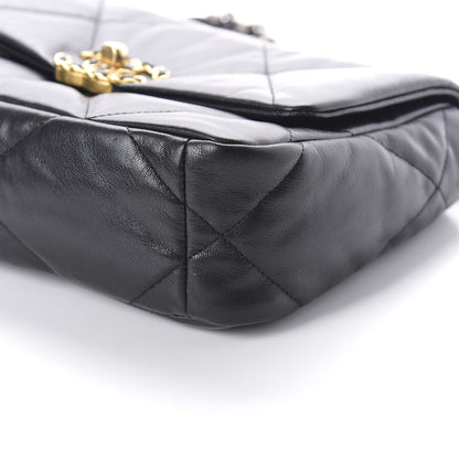Chanel Goatskin Quilted Medium 19 Flap Black 7 of 11