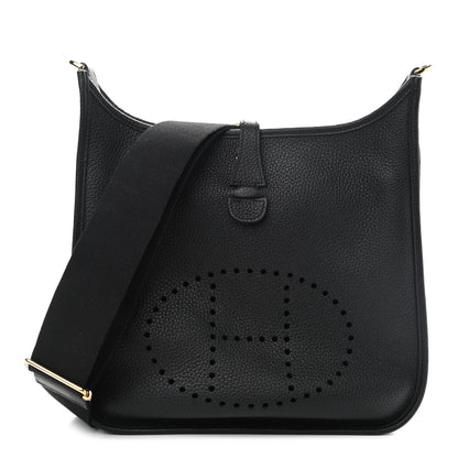 Hermes Taurillon Clemence Evelyne III PM Black 1 of 10