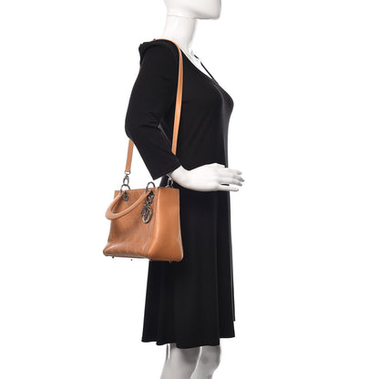 Christian Dior Calfskin Cannage Medium Lady Dior Camel 2 of 24