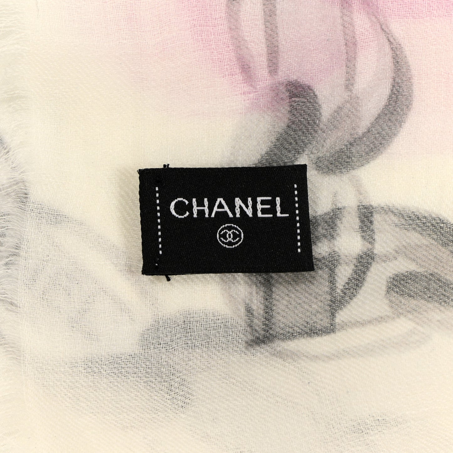 Cashmere CC Camellia Scarf Shawl Ivory Multicolor