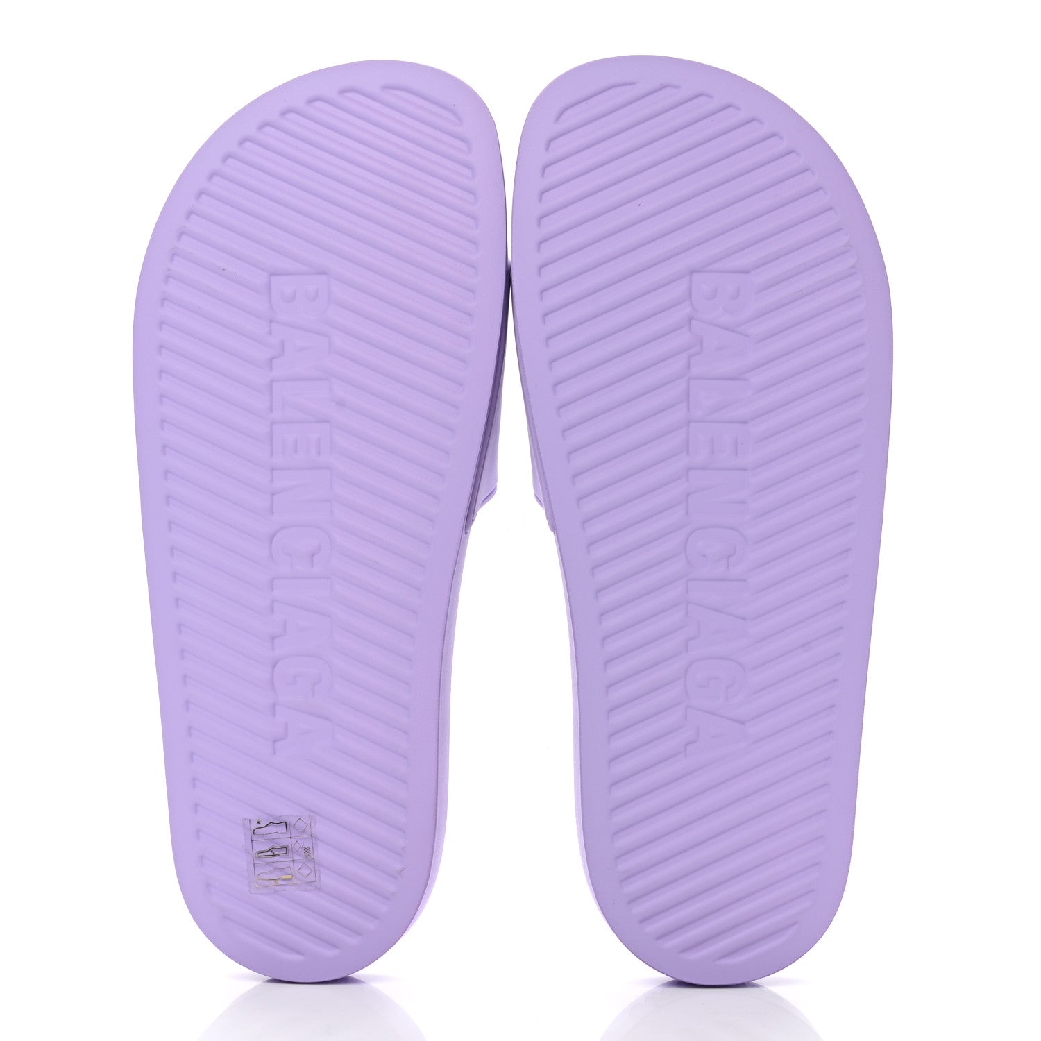 Balenciaga Rubber BB Womens Pool Slide Sandals 38 Lilac 5 of 8