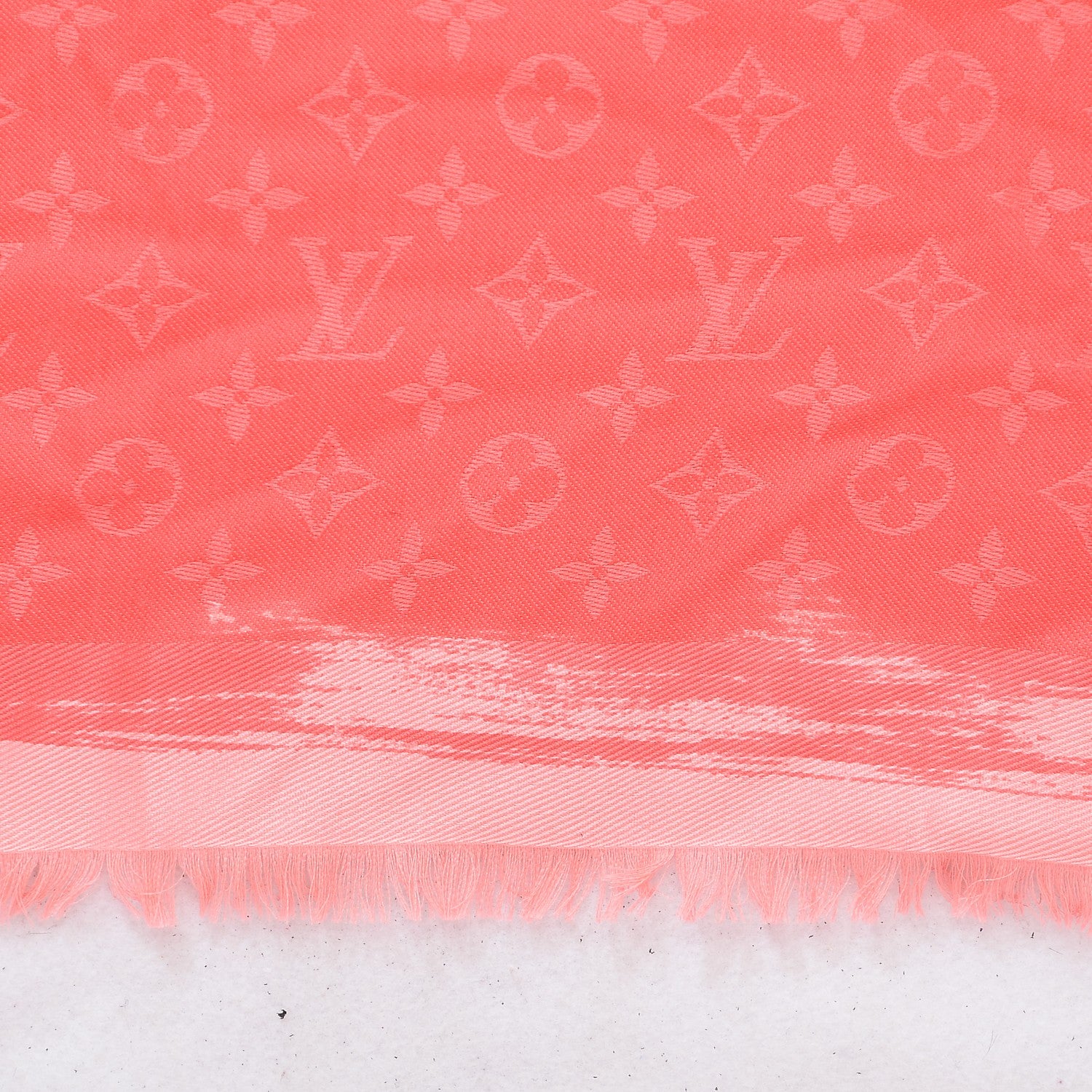 Louis Vuitton Silk Monogram Arty Shawl Pink 3 of 7