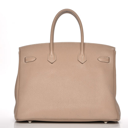 Hermes Taurillon Clemence Birkin 35 Argile 5 of 33