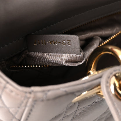 Christian Dior Lambskin Cannage Small My ABCDior Lady Dior Grey 7 of 10