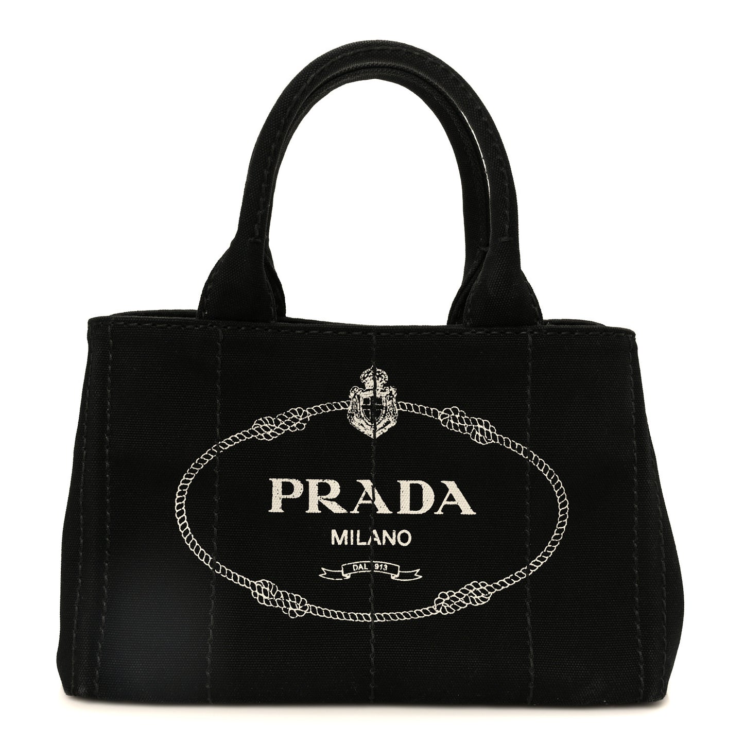 Canapa Small Logo Tote Black Talco