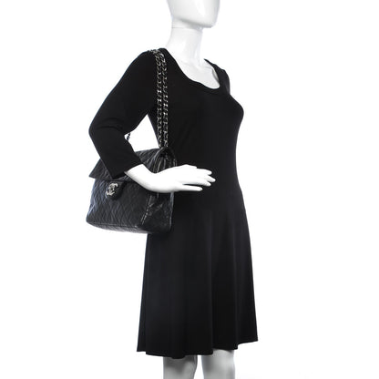 Chanel Washed Caviar Quilted Maxi Single Flap Black 2 of 8