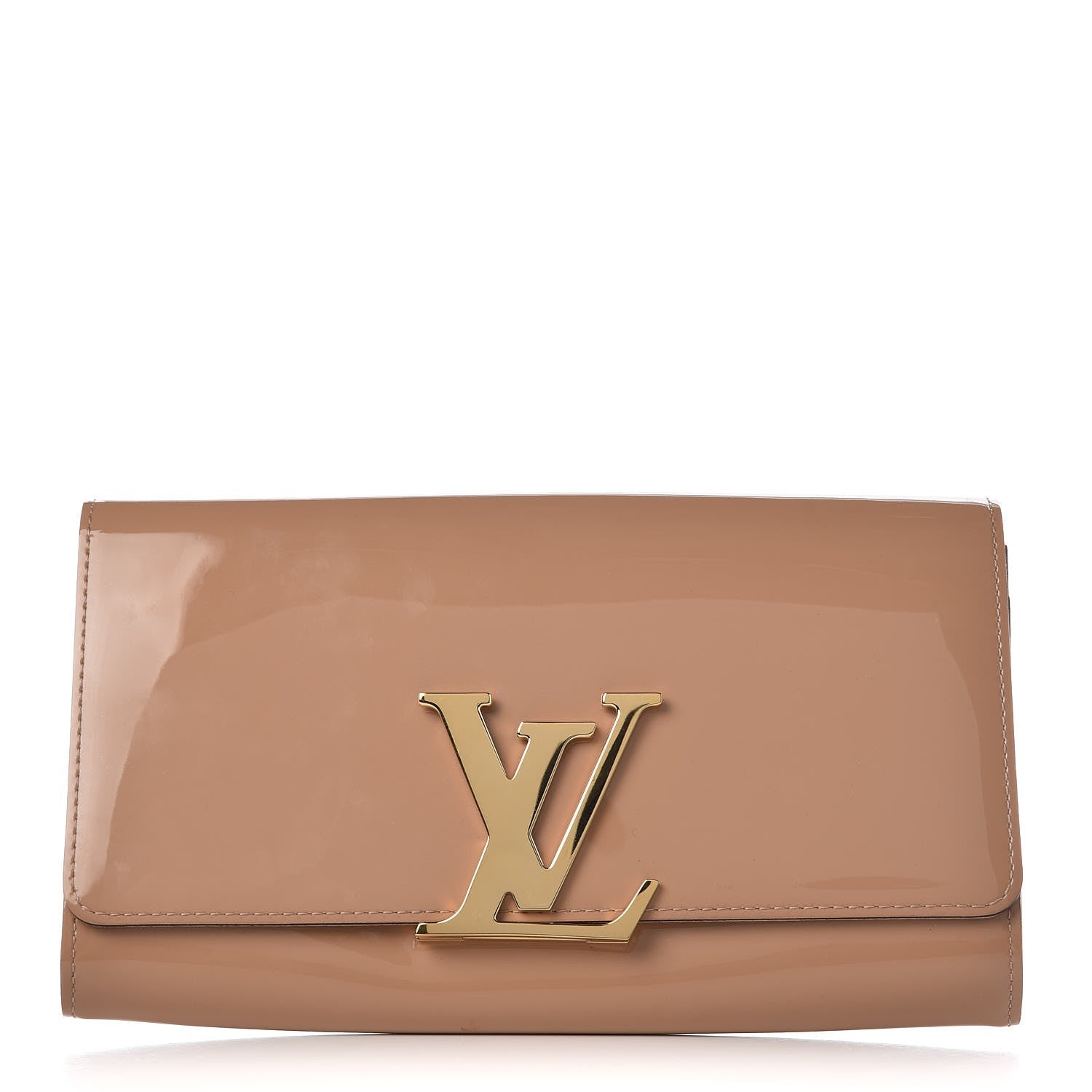 Louis Vuitton Patent Louise Clutch Rose Velours 1 of 8