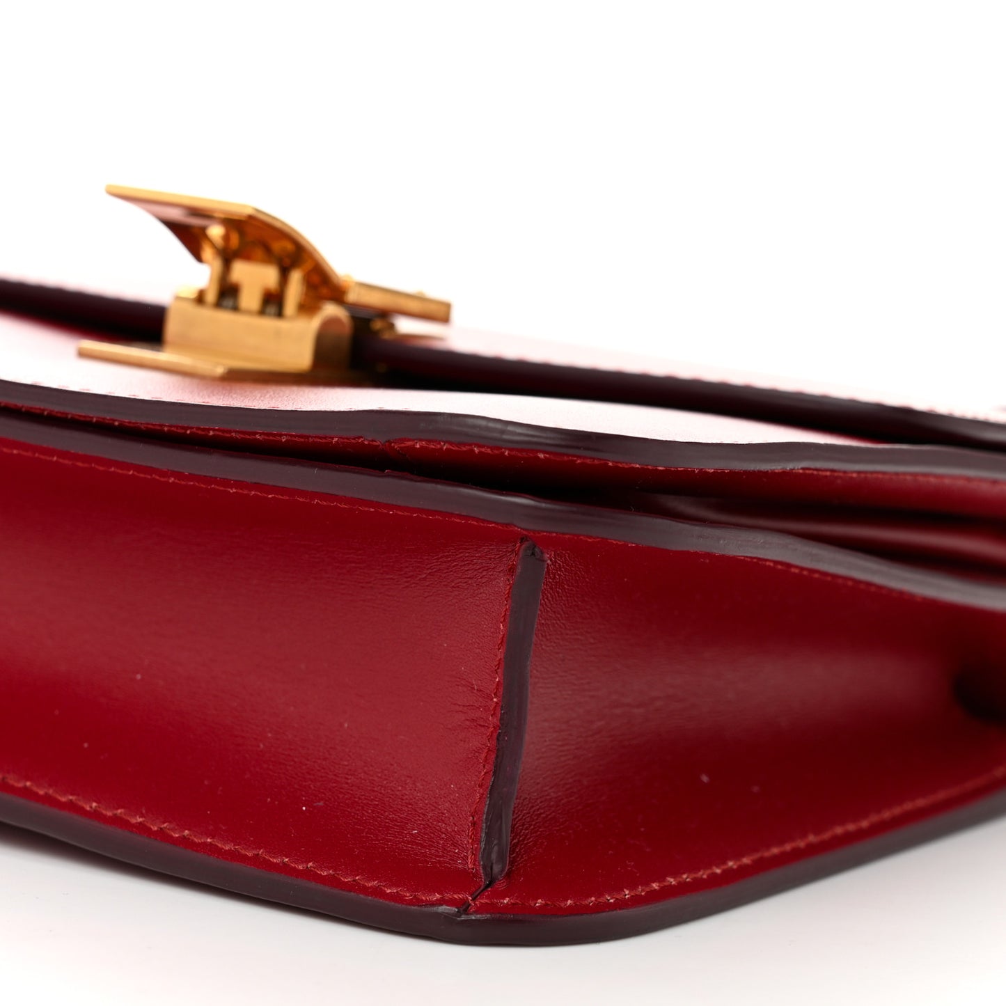 Box Calfskin Teen Classic Box Flap Bag Red