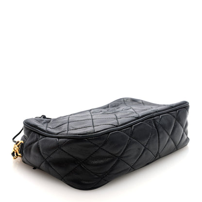Chanel Lambskin Quilted CC Tassel Camera Case Black 4 of 10
