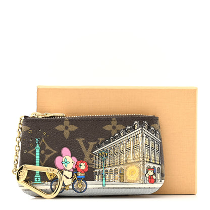Louis Vuitton Monogram 2022 Christmas Animation Paris Key Pouch Pink 9 of 9