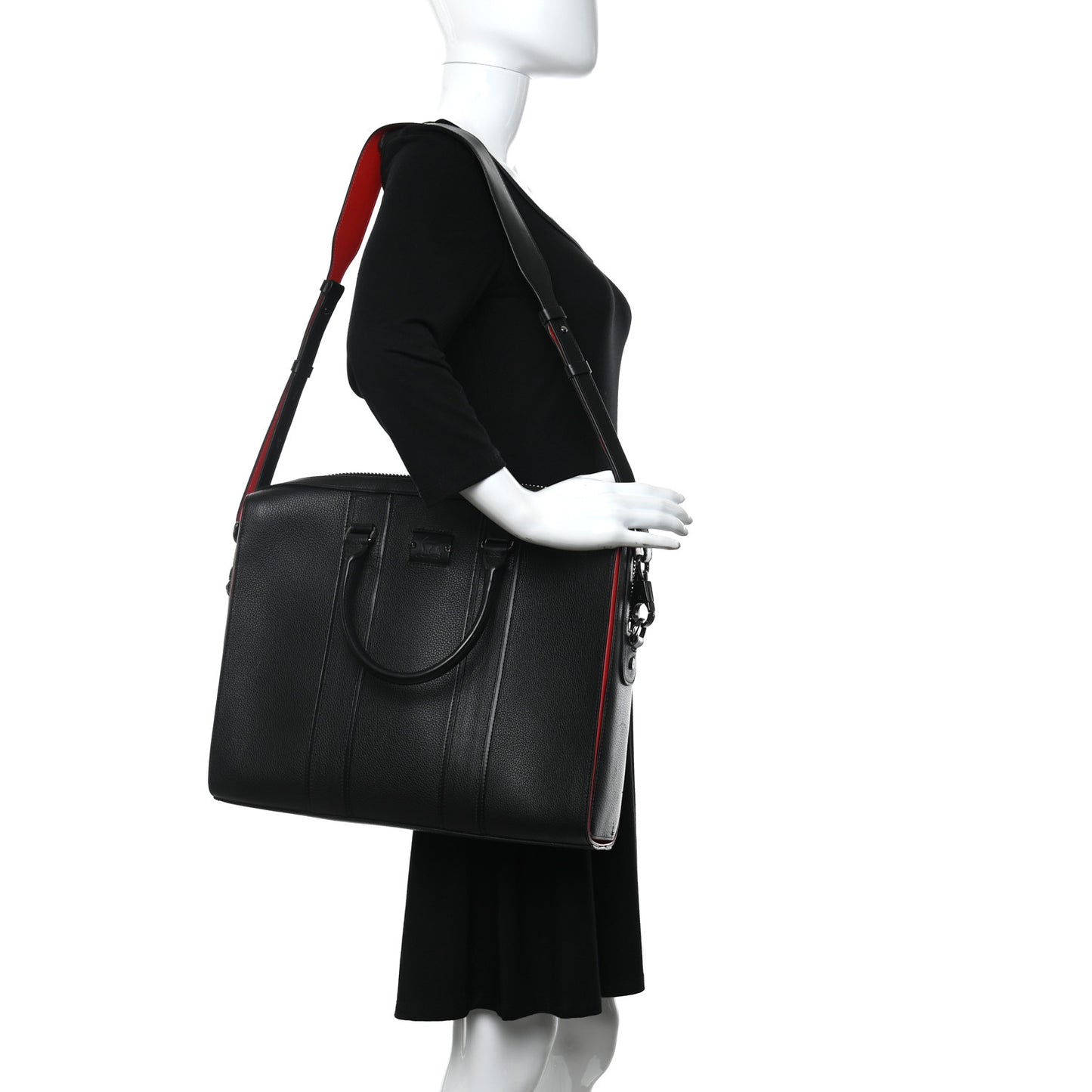 Calfskin Streetwall Briefcase Black