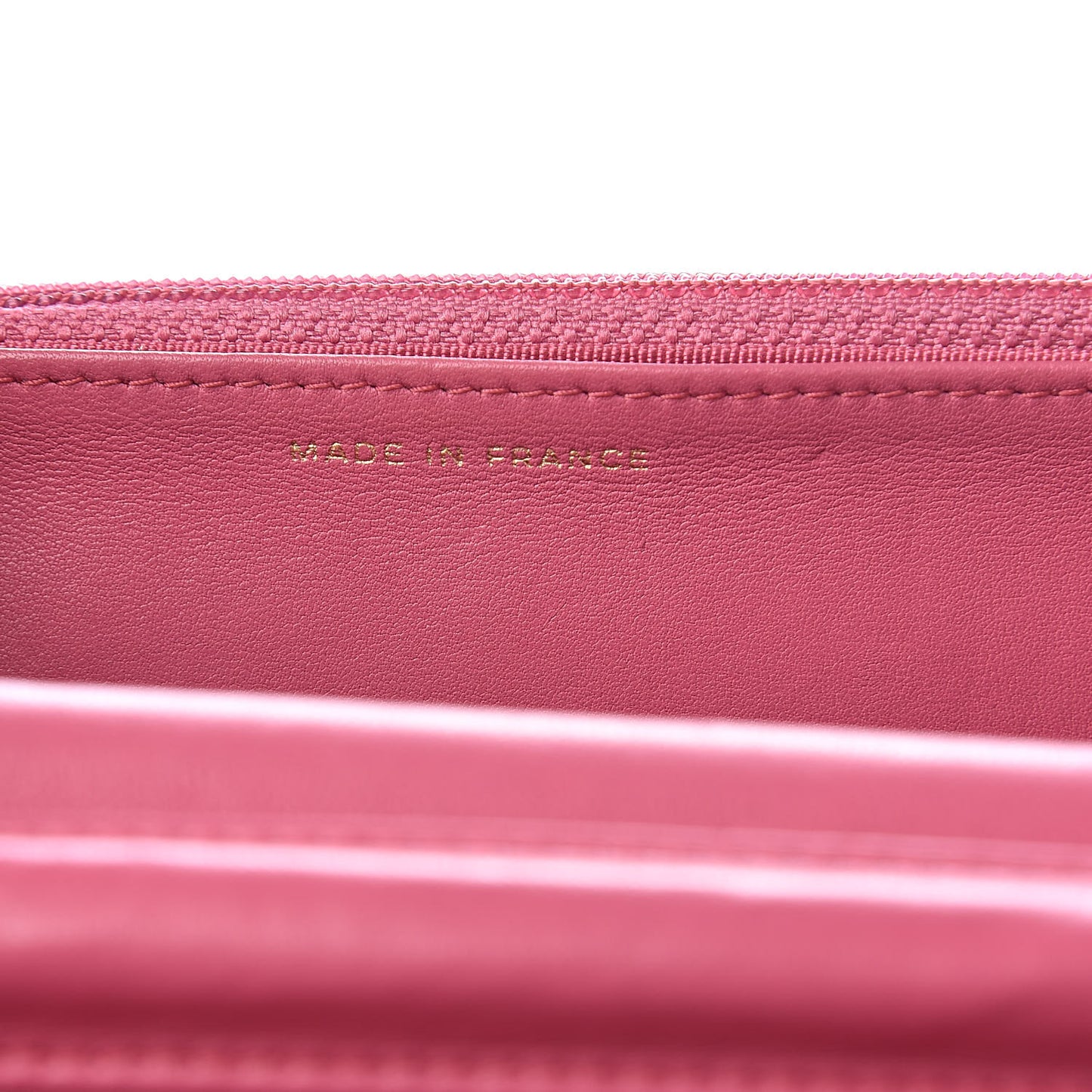 Lambskin Quilted Wallet On Chain WOC Pink