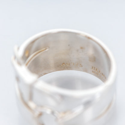 Hermes Sterling Silver MM Debridee Ring 54 6.75 4 of 5