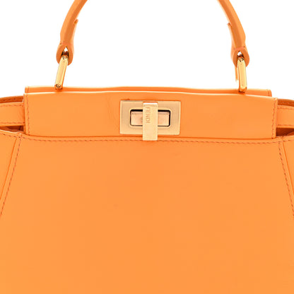 Fendi Nappa Mini Peekaboo Iconic Satchel Clementine 8 of 14