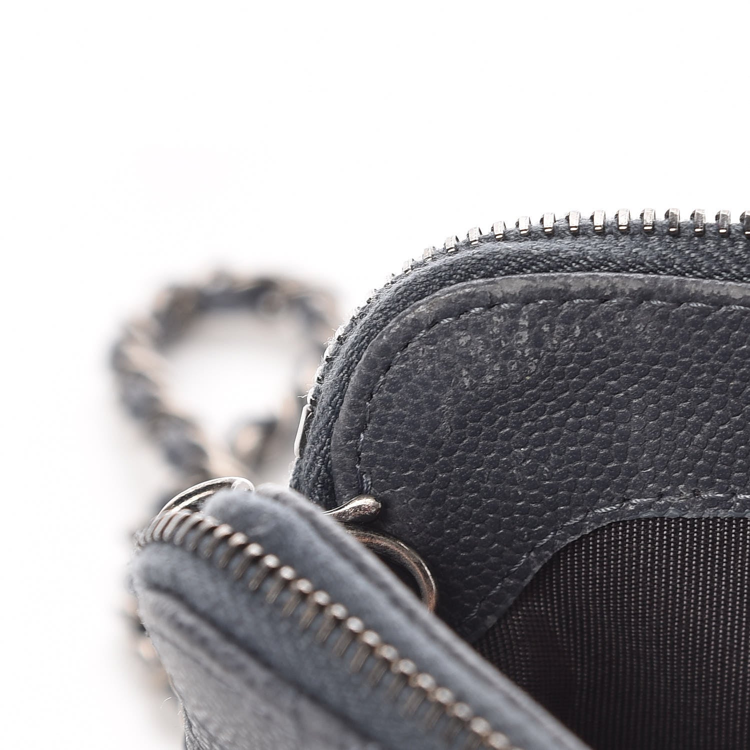 Chanel Caviar Quilted Small Clutch With Chain Grey 13 of 17