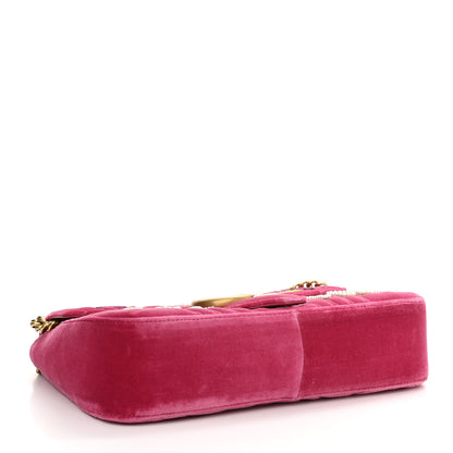 Gucci Velvet Matelasse Blind for Love Embroidered Medium GG Marmont Shoulder Bag Light Raspberry Rose Multicolor 4 of 10