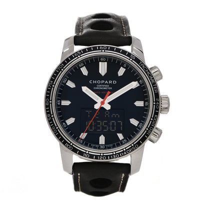 Chopard Stainless Steel Calfskin 42mm Grand Prix de Monaco Historique Time Attack Quartz Watch Black 1 of 5