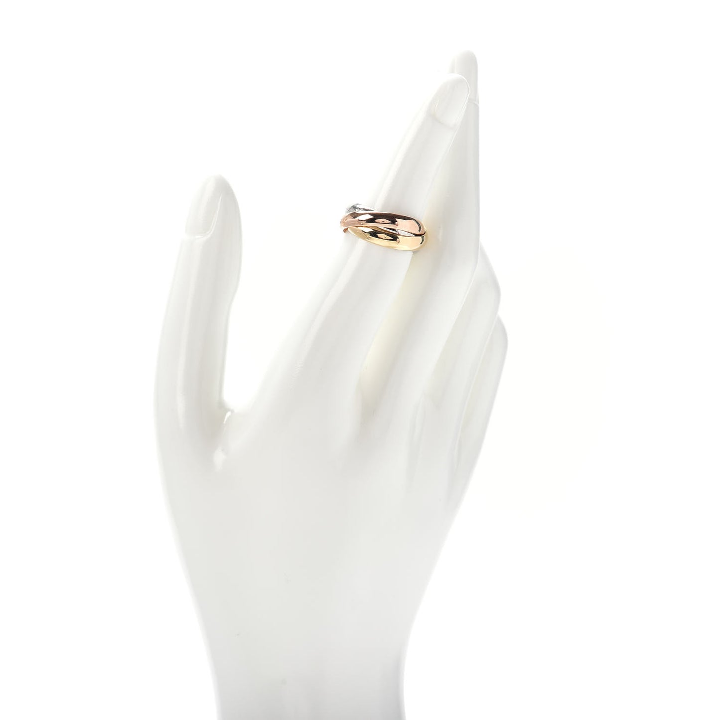 18K Pink Yellow White Gold Classic Les Must De Trinity Ring 50 5.25