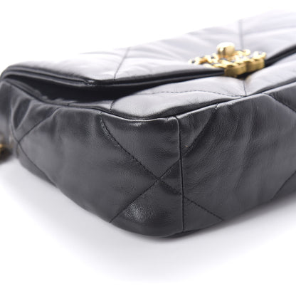 Chanel Goatskin Quilted Medium 19 Flap Black 6 of 11