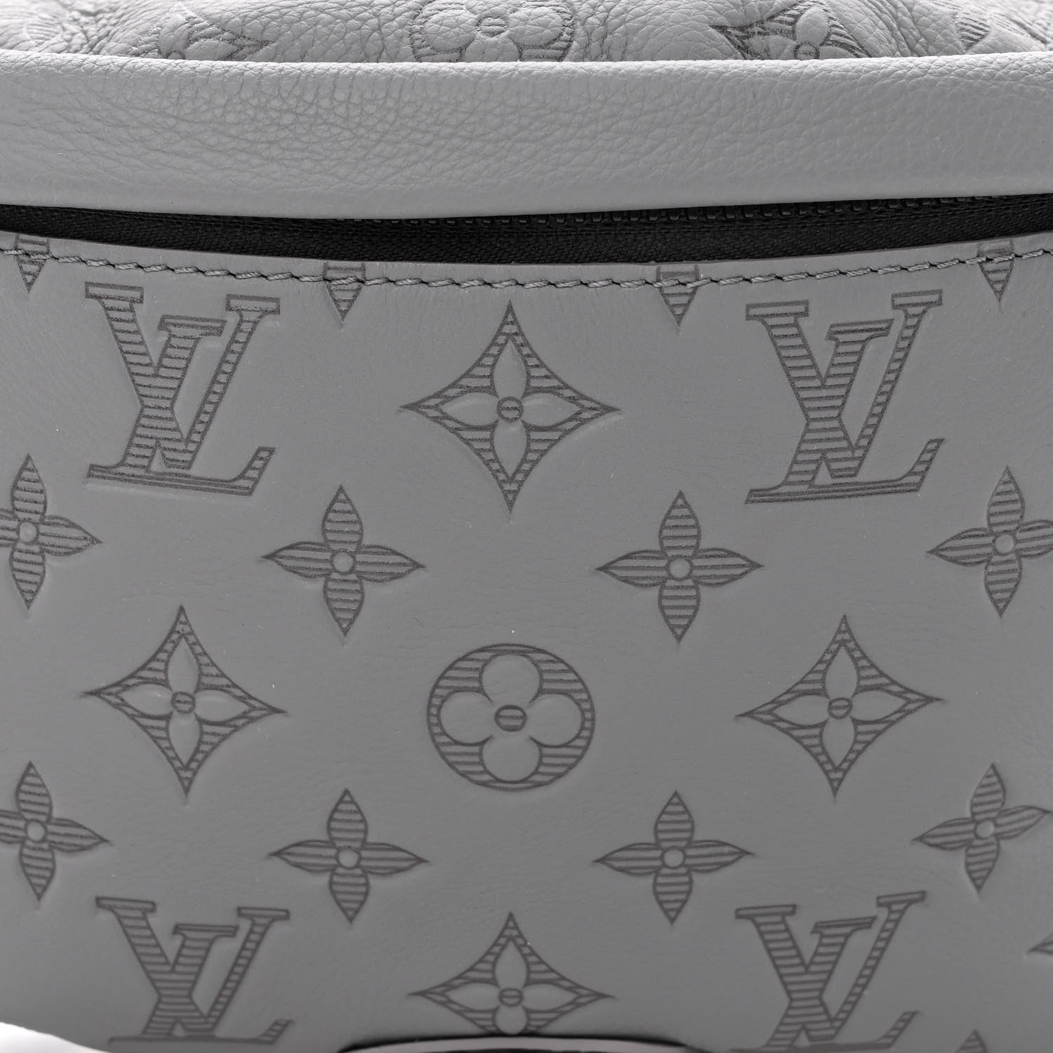 Louis Vuitton Calfskin Monogram Shadow Discovery Bumbag PM Gray 7 of 10