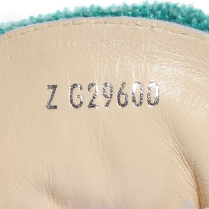 Chanel Canvas Lace Up Espadrilles 41 Green Black 7 of 8