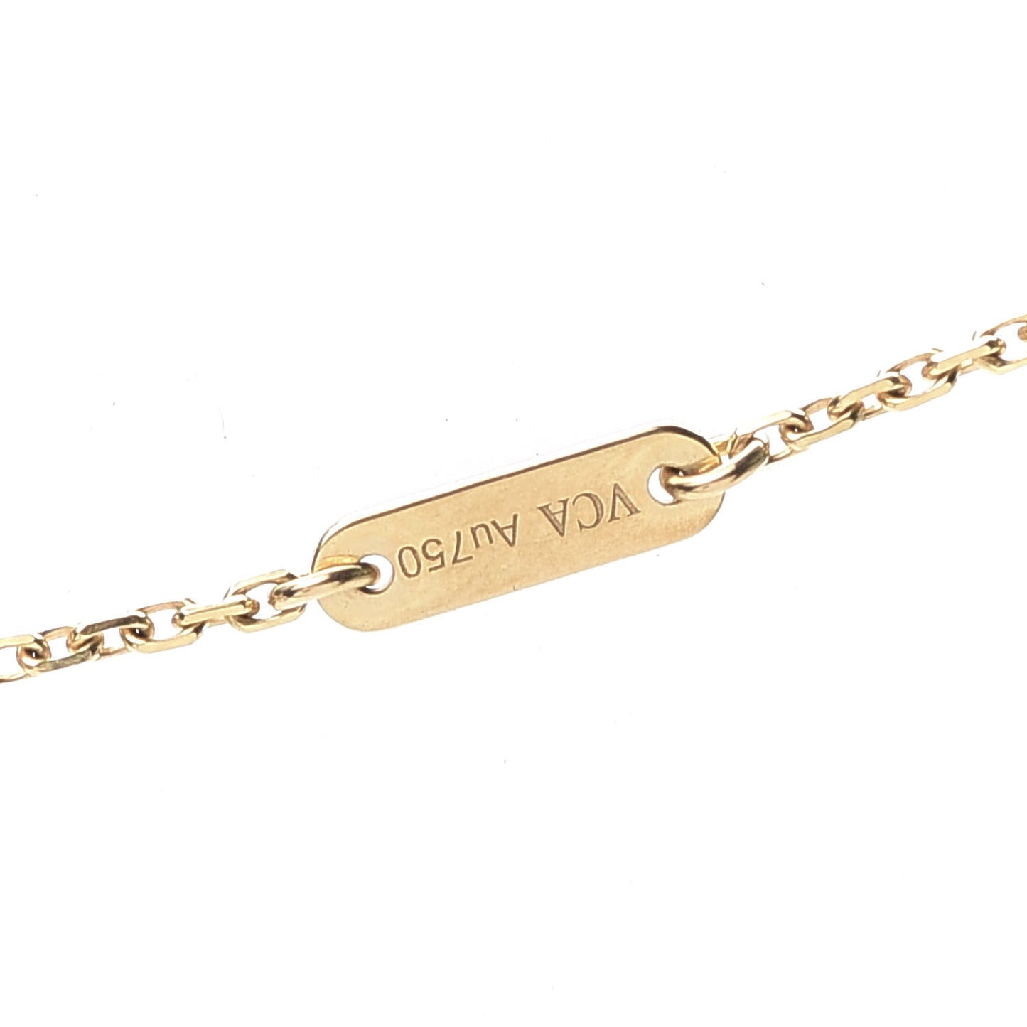 18K Yellow Gold Mother of Pearl Sweet Alhambra Pendant Necklace