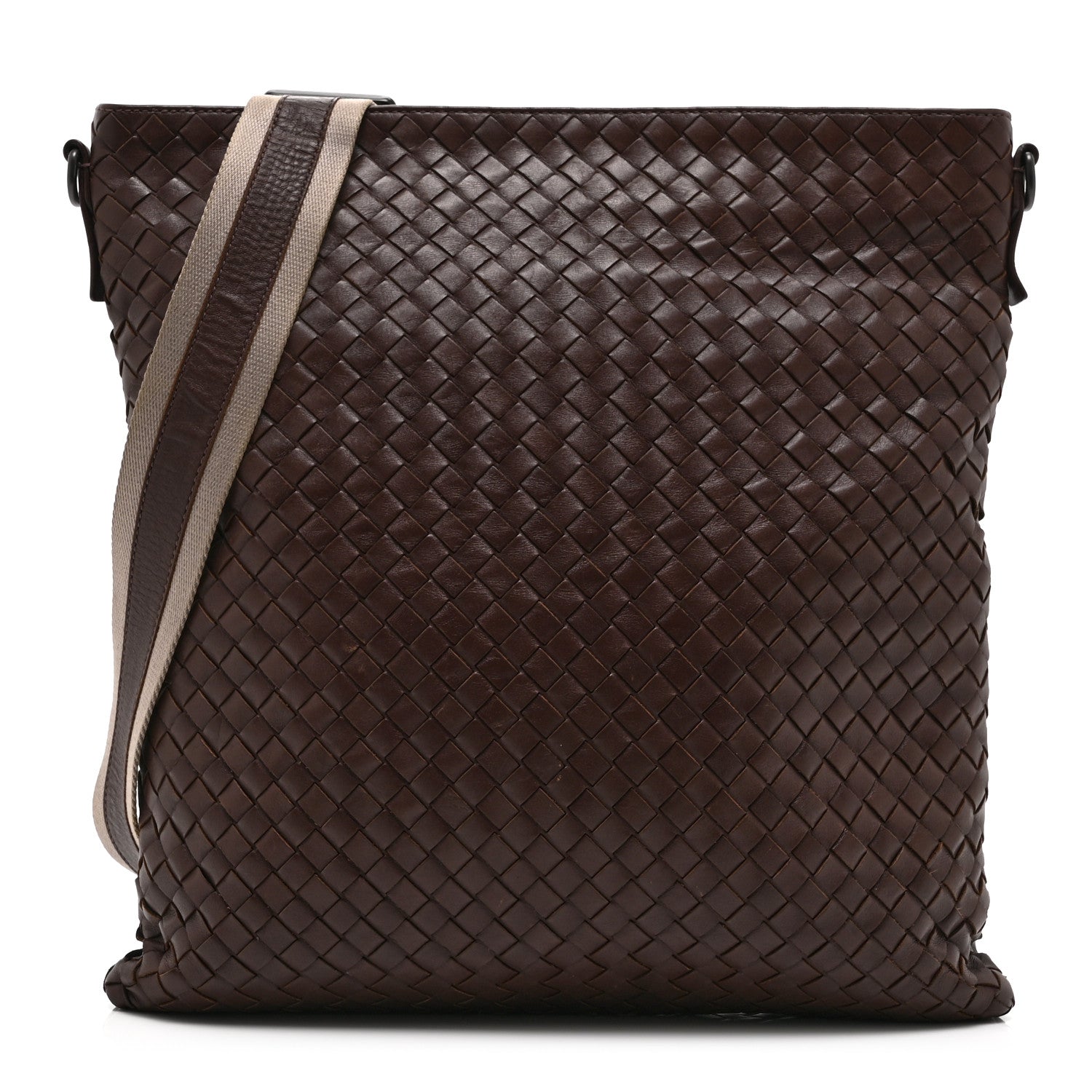 Bottega Veneta Nappa Intrecciato VN Crossbody Messenger Bag Brown 1 of 11