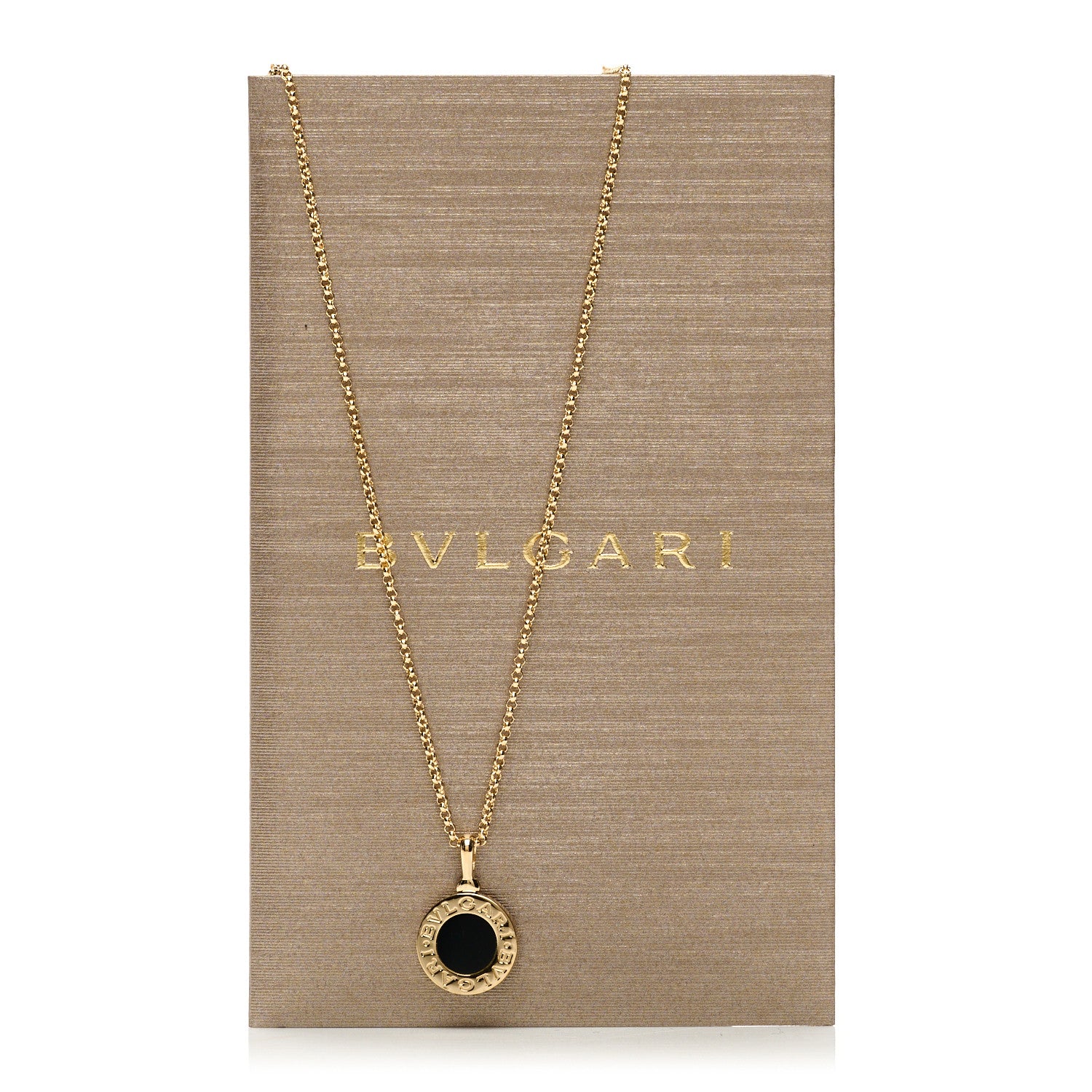 Bulgari 18K Yellow Gold Black Onyx BVLGARI BVLGARI Pendant Necklace 5 of 5