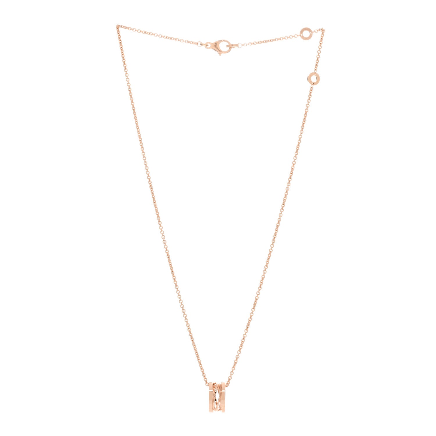 Bulgari 18K Rose Gold B.Zero1 Open Legends Pendant Necklace 2 of 4
