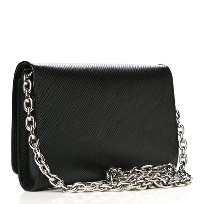 Louis Vuitton Epi Twist Chain Wallet Black 2 of 9