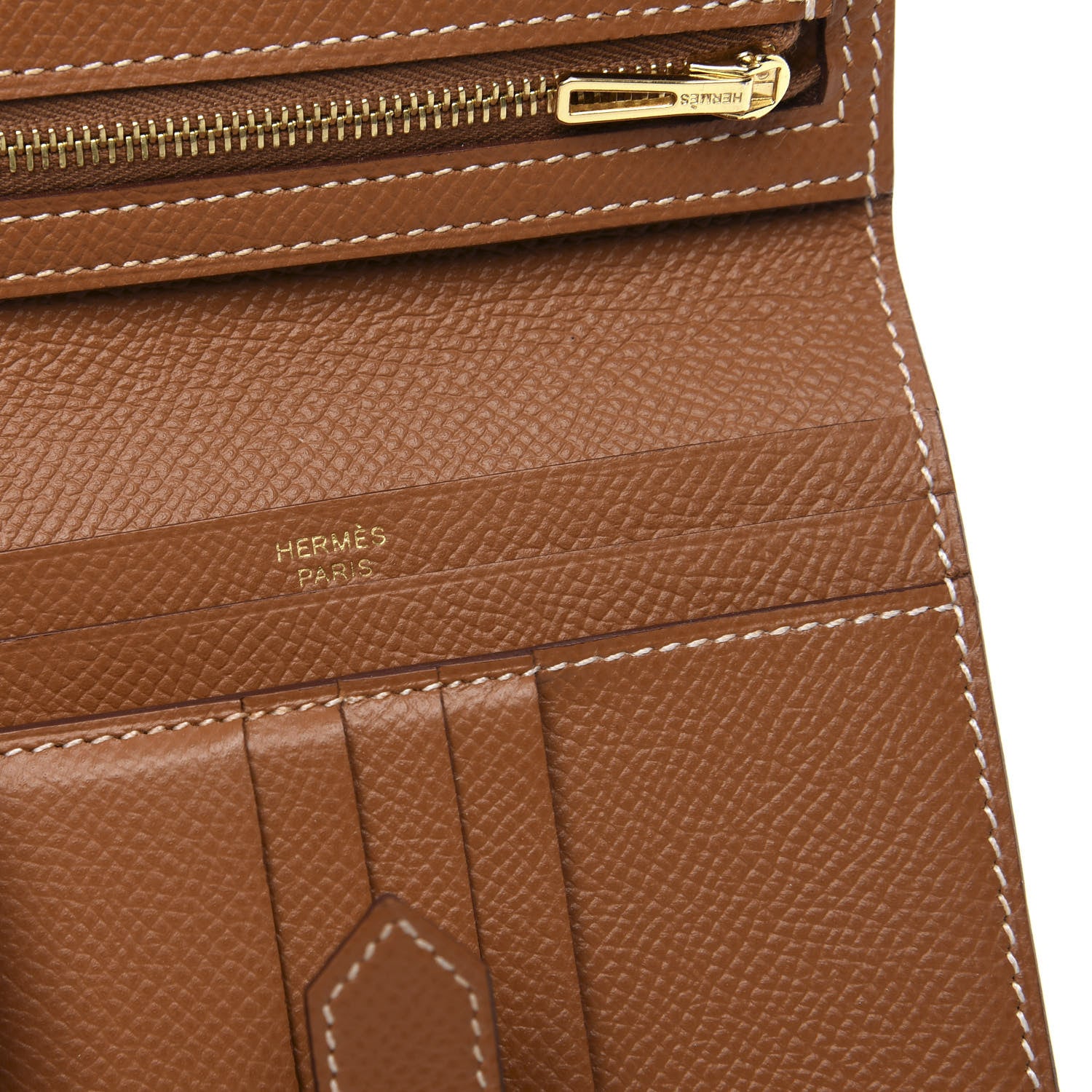 Hermes Epsom Bearn Compact Wallet Gold 8 of 8