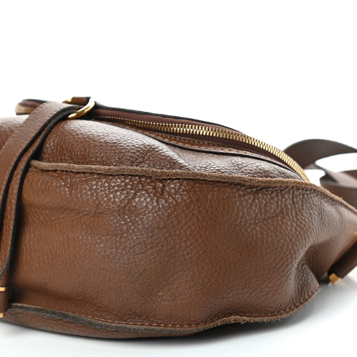 Chloe Calfskin Medium Marcie Round Zip Crossbody Nut 8 of 9