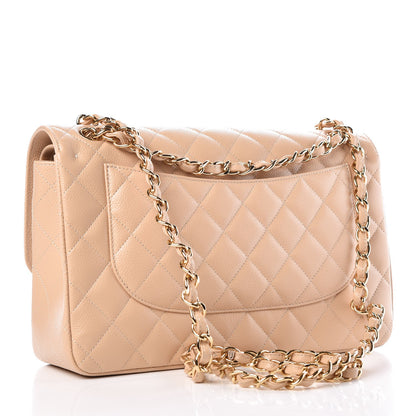 Chanel Caviar Quilted Jumbo Double Flap Beige Clair 2 of 7