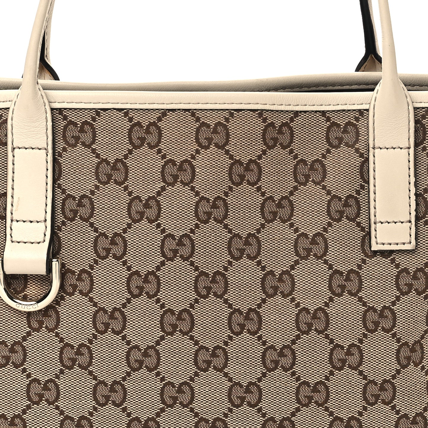 Monogram Medium New Britt Tote Off White