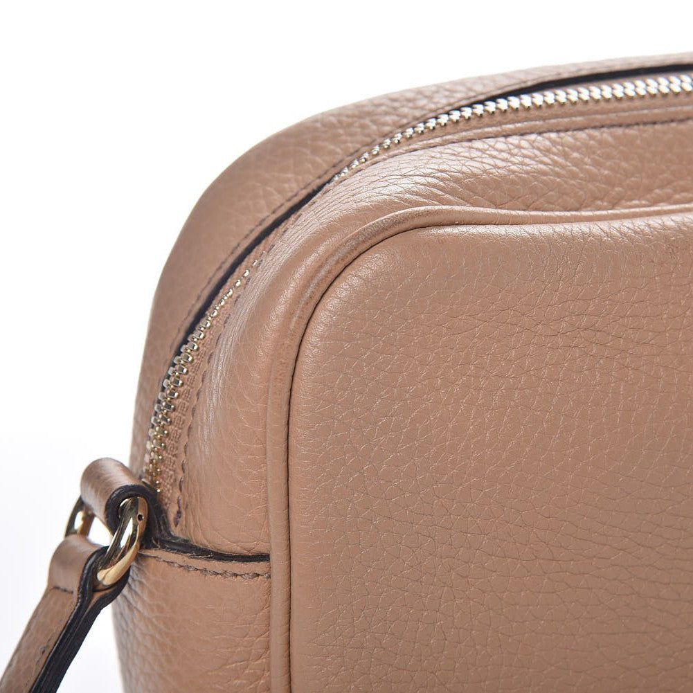 Gucci Pebbled Calfskin Small Soho Disco Bag Camelia 13 of 16