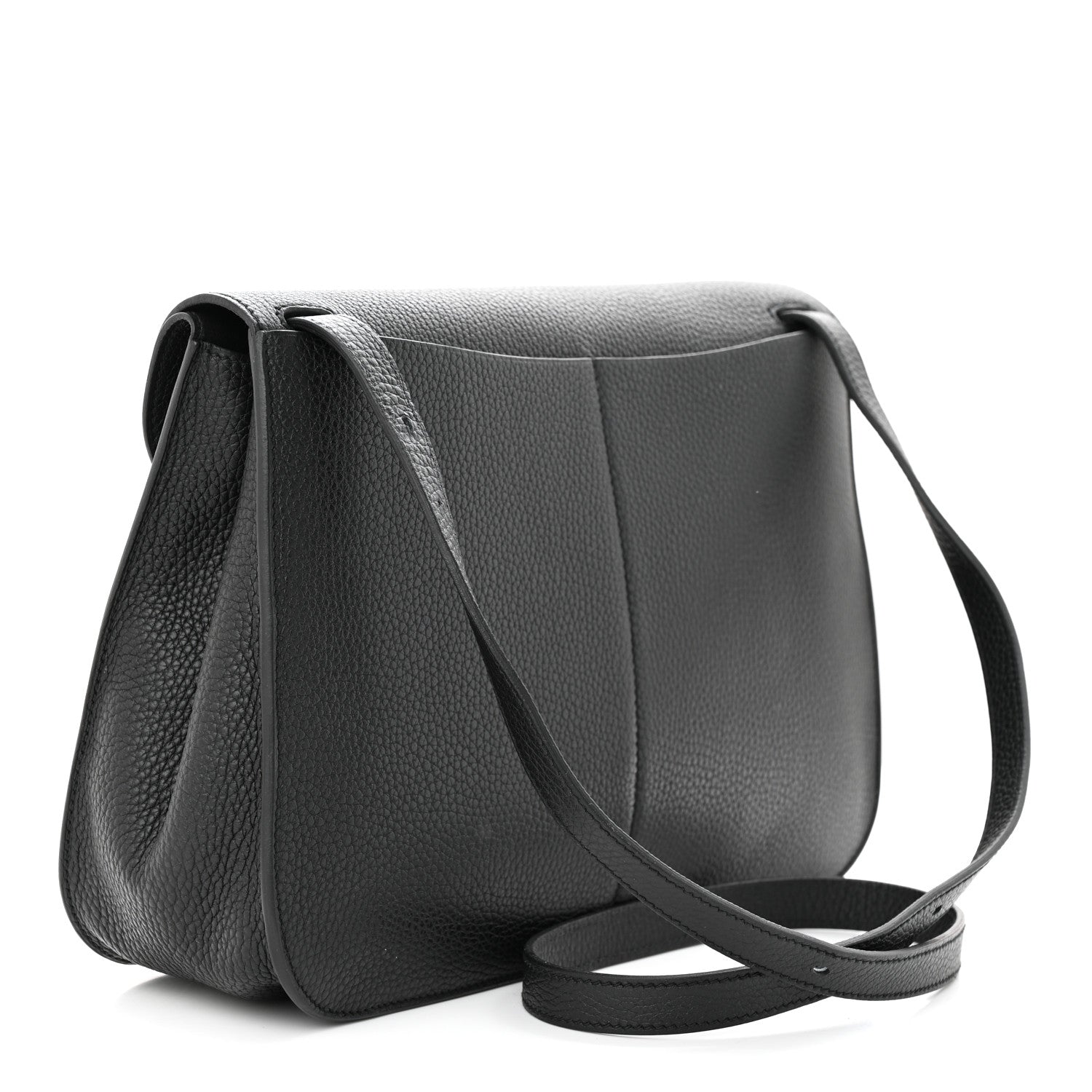 Hermes Taurillon Clemence Halzan 31 GM Black 3 of 13