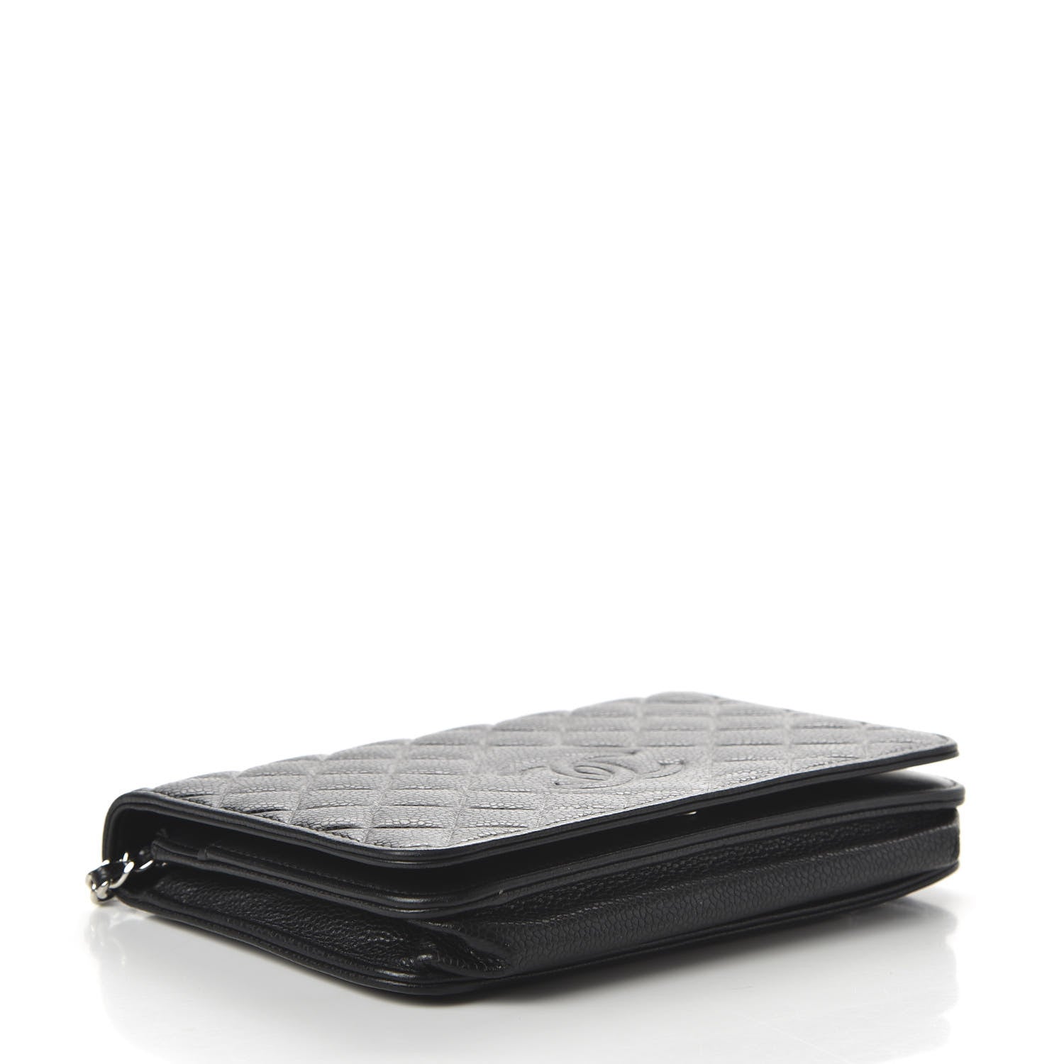 Chanel Caviar Quilted Diamond CC Wallet On Chain WOC Black 4 of 11