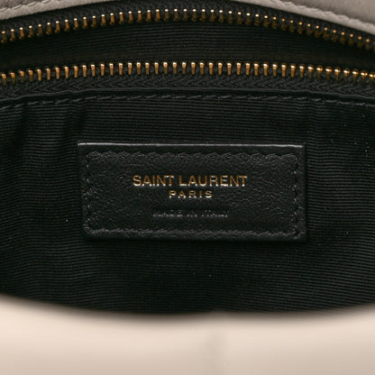 Saint Laurent Lambskin Quilted Medium Loulou Puffer Monogram Chain Satchel Crema Soft 7 of 11